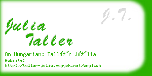 julia taller business card